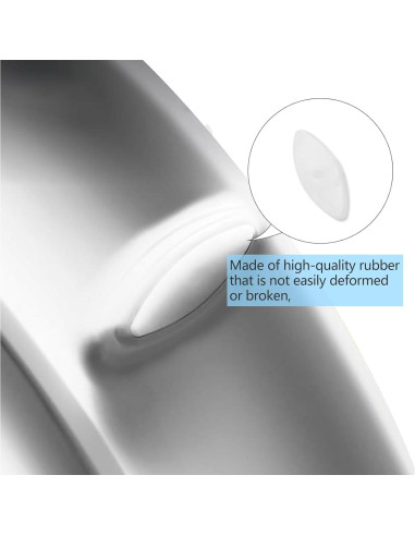 4 Amortiguadores de Asiento de Inodoro NUTLET Goma Blanca