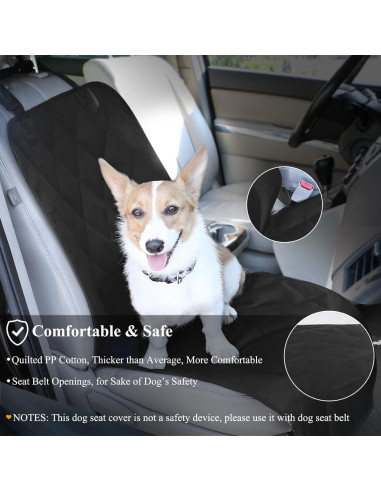 Funda de Asiento para Perro VIVAGLORY 1PACK Negro Antideslizante