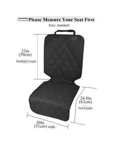 Funda de Asiento para Perro VIVAGLORY 1PACK Negro Antideslizante