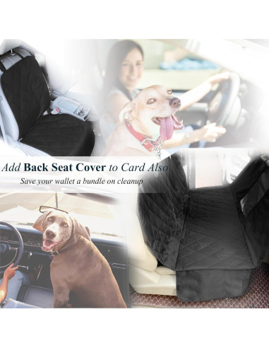 Funda de Asiento para Perro VIVAGLORY 1PACK Negro Antideslizante