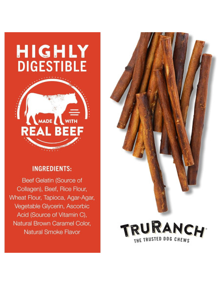 Palitos de Colágeno TRURANCH para Perros - 15 Unidades de Res