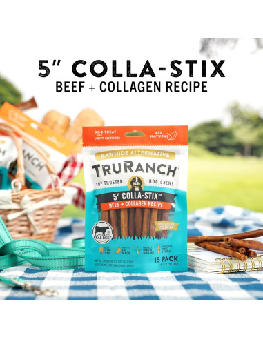 Palitos de Colágeno TRURANCH para Perros - 15 Unidades de Res