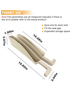 Organizador de Espacio entre Asientos de Coche KITUREK Beige 2