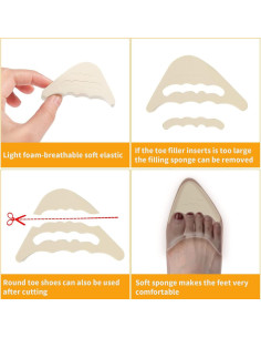 18 Pairs Relleno para Zapatos Tacón Alto Hokoad - Almohadillas Antideslizantes 2