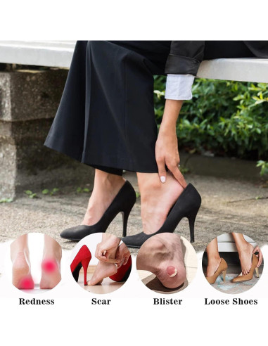 18 Pairs Relleno para Zapatos Tacón Alto Hokoad - Almohadillas Antideslizantes