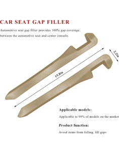 Relleno de Espacio entre Asientos de Coche MUQIDA 2PCS Beige 2
