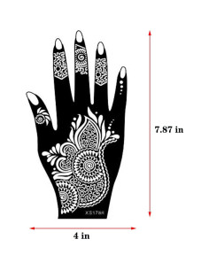 Kit de Plantillas de Tatuaje de Henna Xmasir - 20 Hojas 2