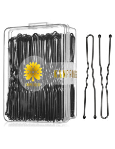 100 Pasadores de Pelo en Forma de U KANPRINCESS Negros