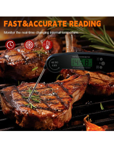 Termómetro Digital de Carne Goldgood DTH-138 Plegable Rojo 2