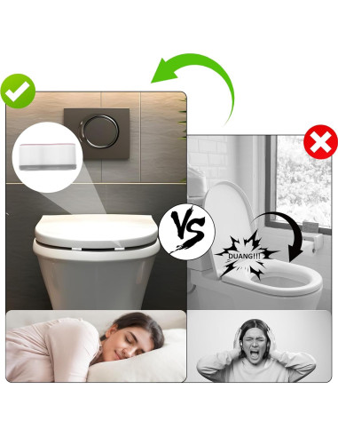 Amortiguadores de Asiento de Inodoro Ouligay 8 Pcs Universal