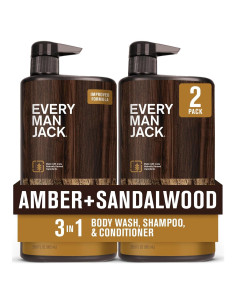 Every Man Jack Gel de Ducha 3-en-1 Ámbar y Sándalo 0.82kg