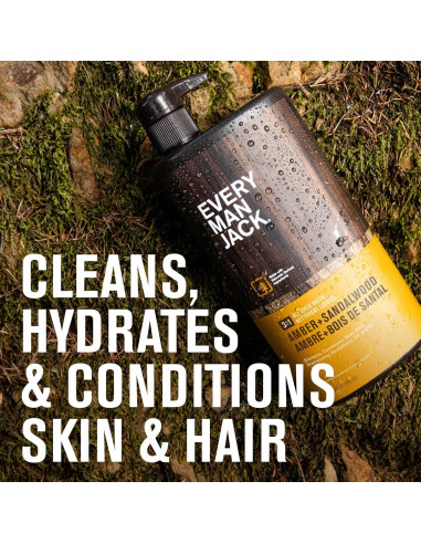 Every Man Jack Gel de Ducha 3-en-1 Ámbar y Sándalo 0.82kg