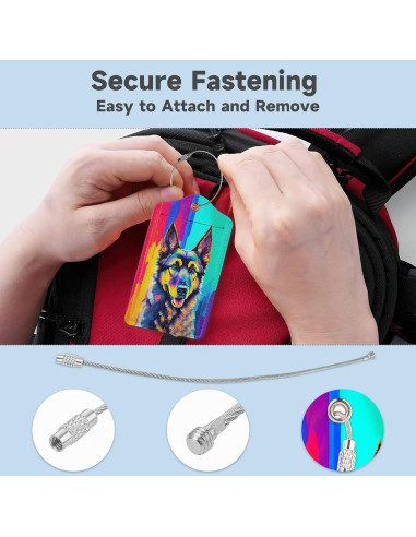 Set de 2 Etiquetas de Equipaje TXIANT - Cuero Pastor Alemán