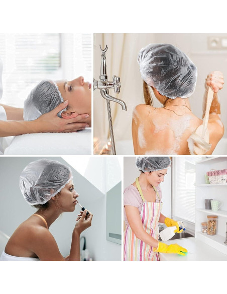 100 Gorras de Ducha Desechables Medianas FirstKitchen Impermeables