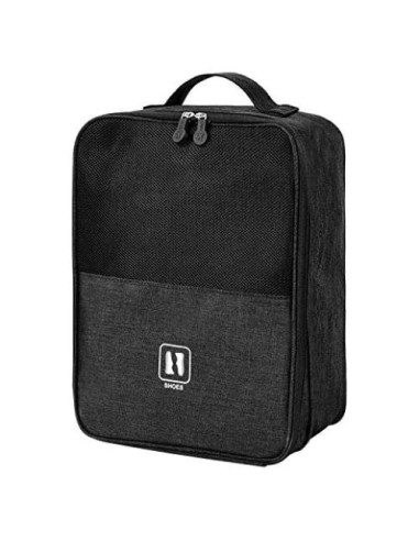Bolsa de Zapatos Impermeable AD1999 para Viaje 3 Pares Negro
