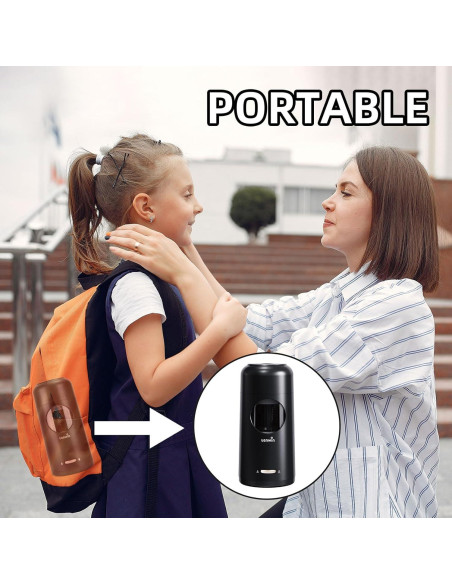 Sacapuntas Eléctrico Recargable Tenwin Negro para Lápices 7-11.5mm