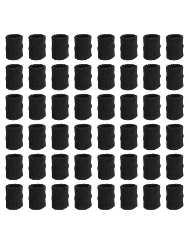 Muñequera Deportiva PATIKIL Algodón Toalla 8x8 cm Negra