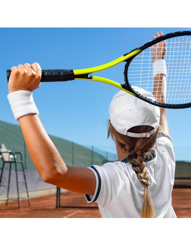 Muñequera Deportiva PATIKIL Algodón Toalla 8x8 cm Negra