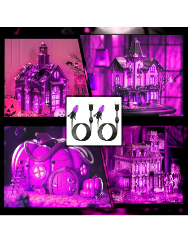 Cable de Accesorio con Bombilla LED C7 Brightown 1.83 m Morado