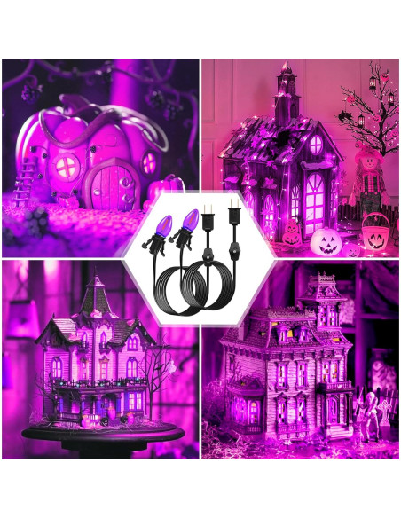 Cable de Accesorio con Bombilla LED C7 Brightown 1.83 m Morado