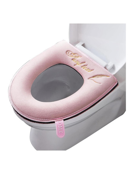 Almohadilla de Asiento de Inodoro Calentada Timecity Rosa 43x37 cm