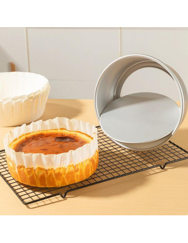 50 Forros de Papel Desechables para Pasteles Basque YJLMTCF 10.16 cm