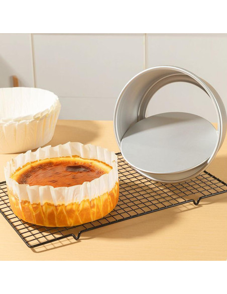 50 Forros de Papel Desechables para Pasteles Basque YJLMTCF 10.16 cm