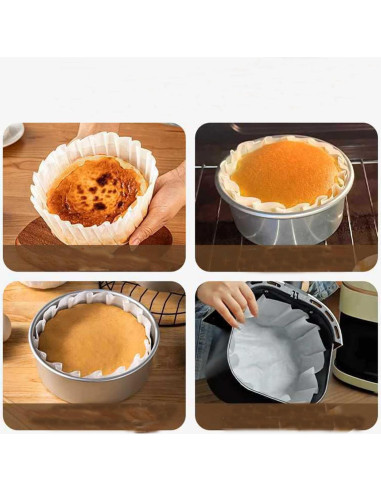 50 Forros de Papel Desechables para Pasteles Basque YJLMTCF 10.16 cm