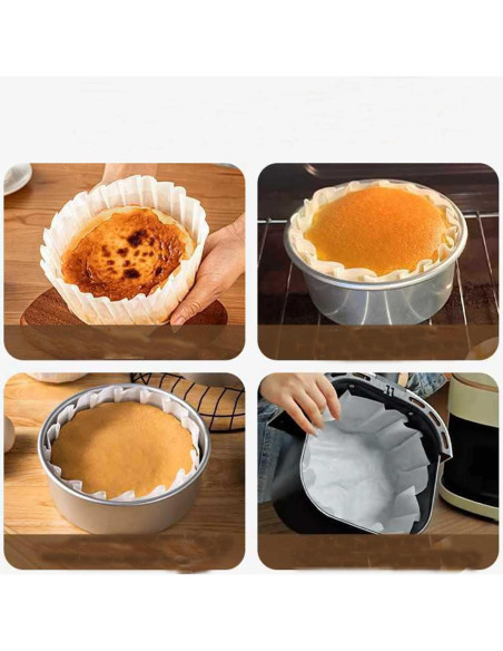 50 Forros de Papel Desechables para Pasteles Basque YJLMTCF 10.16 cm