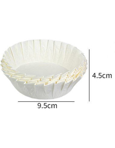 50 Forros de Papel Desechables para Pasteles Basque YJLMTCF 10.16 cm