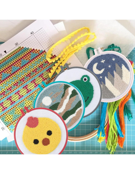 Aro de Bordado Plástico Maker Susan 19 cm Gris Antracita