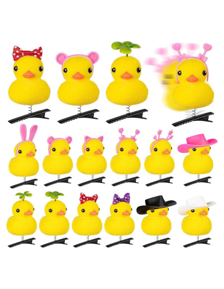 12 Clips de Pelo de Pato Amarillo JMZYJZH - Accesorios Divertidos