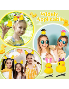 12 Clips de Pelo de Pato Amarillo JMZYJZH - Accesorios Divertidos 2