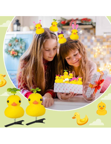 12 Clips de Pelo de Pato Amarillo JMZYJZH - Accesorios Divertidos