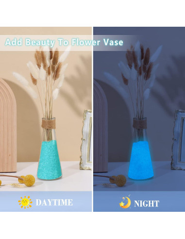 Piedras Brillantes Luminosa Azul 250g para Acuarios DIY