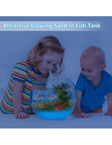 Piedras Brillantes Luminosa Azul 250g para Acuarios DIY