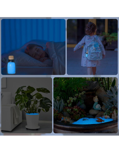 Piedras Brillantes Luminosa Azul 250g para Acuarios DIY