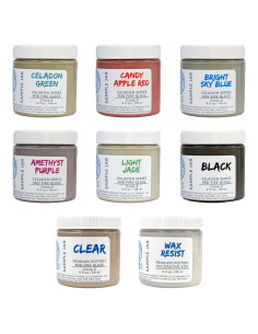 Set de Esmaltes Cerámicos Penguin - Serie Celadon Fuego Medio - 8 tarros 4oz