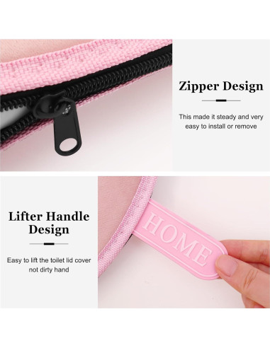 Almohadilla de Asiento de Inodoro Calentada Timecity Rosa 43x37 cm