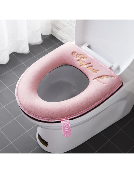 Almohadilla de Asiento de Inodoro Calentada Timecity Rosa 43x37 cm
