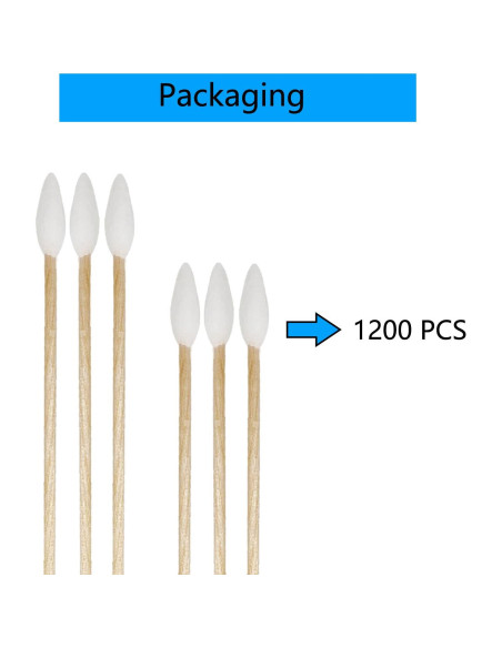 Bastoncillos de Algodón de Precisión 1200pcs para Limpieza