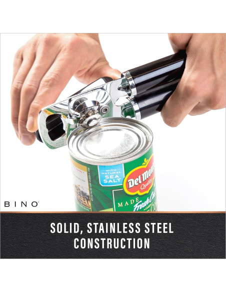 Abridor de Latas Manual BINO de Acero Inoxidable - Negro