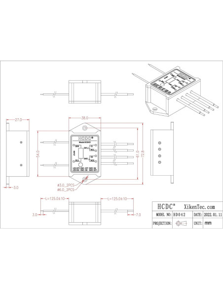 Módulo de Relé DPST 1NO 1NC 8A 5V Xiken