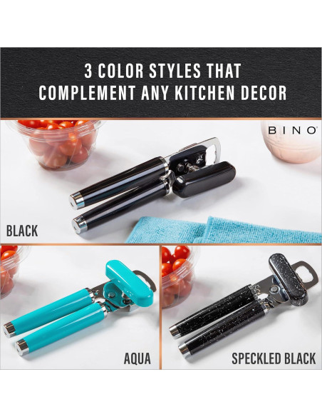 Abridor de Latas Manual BINO de Acero Inoxidable - Negro