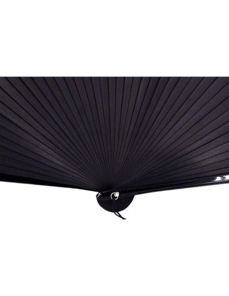 Abanico Plegable de Bambú y Seda Amajiji 21cm Negro
