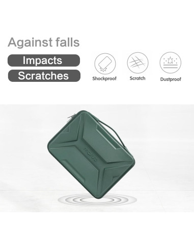 Funda Dura para Laptop MOSISO 13.3" Impermeable Verde Antiguo