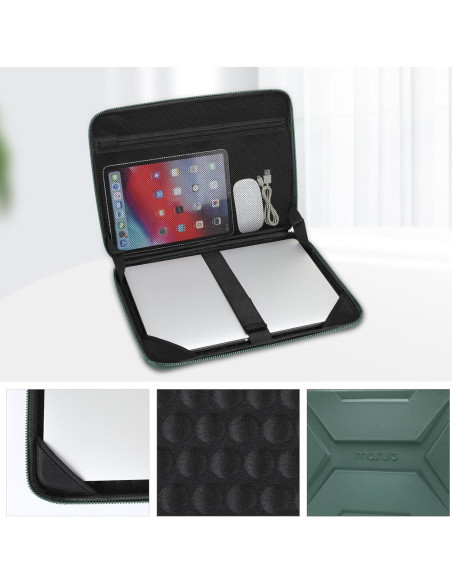 Funda Dura para Laptop MOSISO 13.3" Impermeable Verde Antiguo