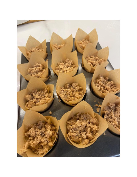 100 Moldes para Hornear Cupcakes Tulipán DC QZHMKJ Naturales