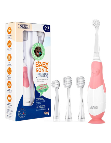 Cepillo de Dientes Eléctrico para Niños Seago SG-513 Rosa
