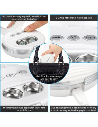 Limpiador Ultrasónico de Lentes de Contacto Blumway USB 10x9x3.5cm